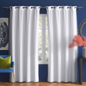 BROCKHAM TULLE || Overlay Darkening Grommet Curtains (2) Light Gray [52 x 108”]